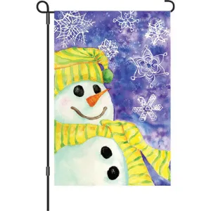 12 in. Winter Holiday Garden Flag - Snow Flake Gazing