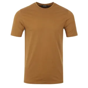 Remus Uomo Basic Crew Neck T Shirt in Tan