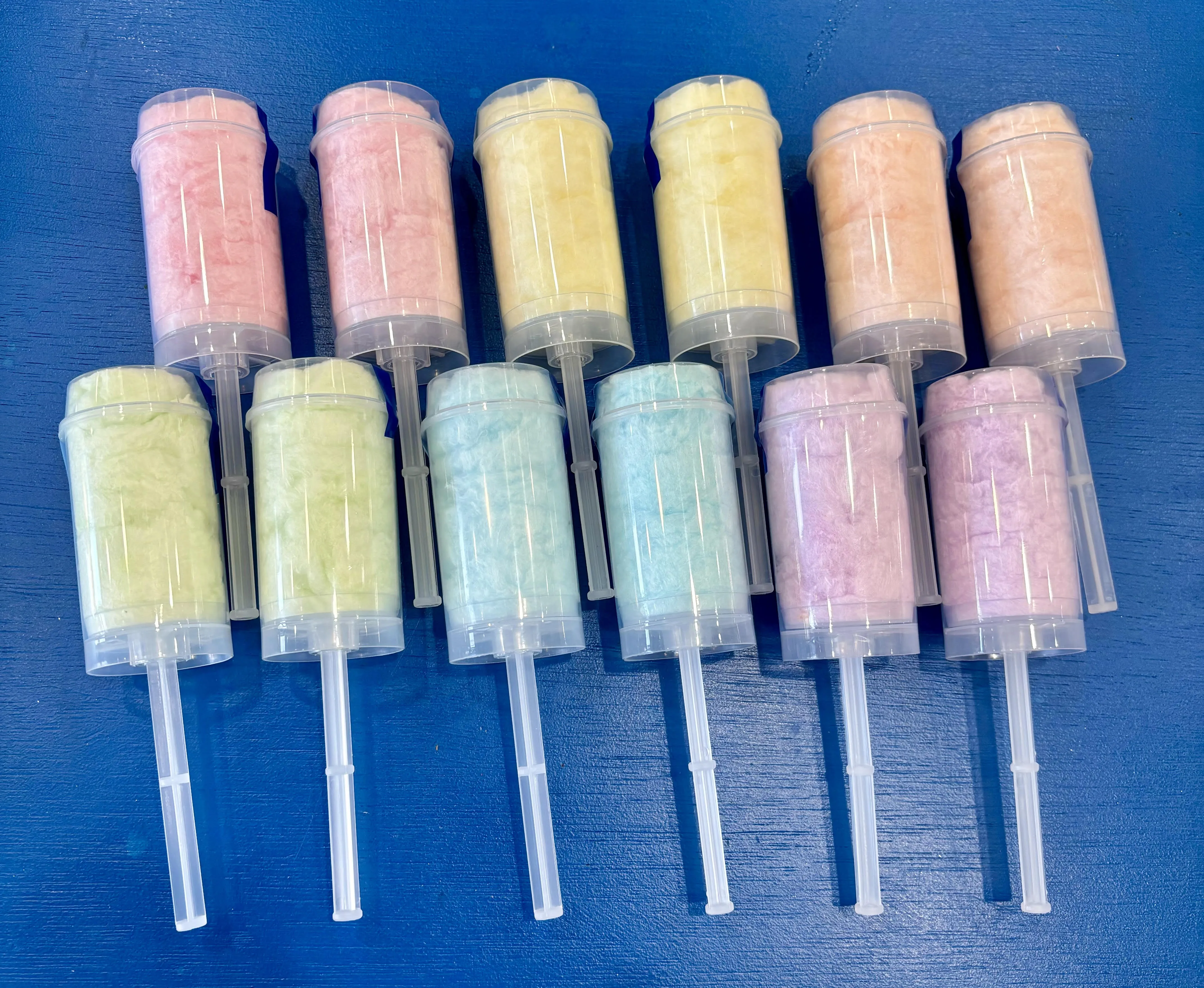 24 Rainbow Cotton Candy Push Pops Birthday Party Favors 6 Flavors