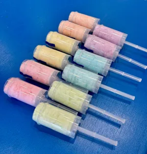 24 Rainbow Cotton Candy Push Pops Birthday Party Favors 6 Flavors