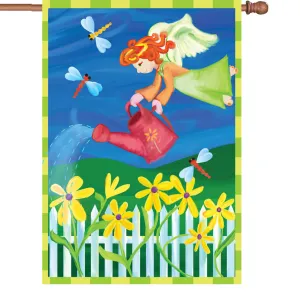 28 in. Flowerbed House Flag  - Garden Angel