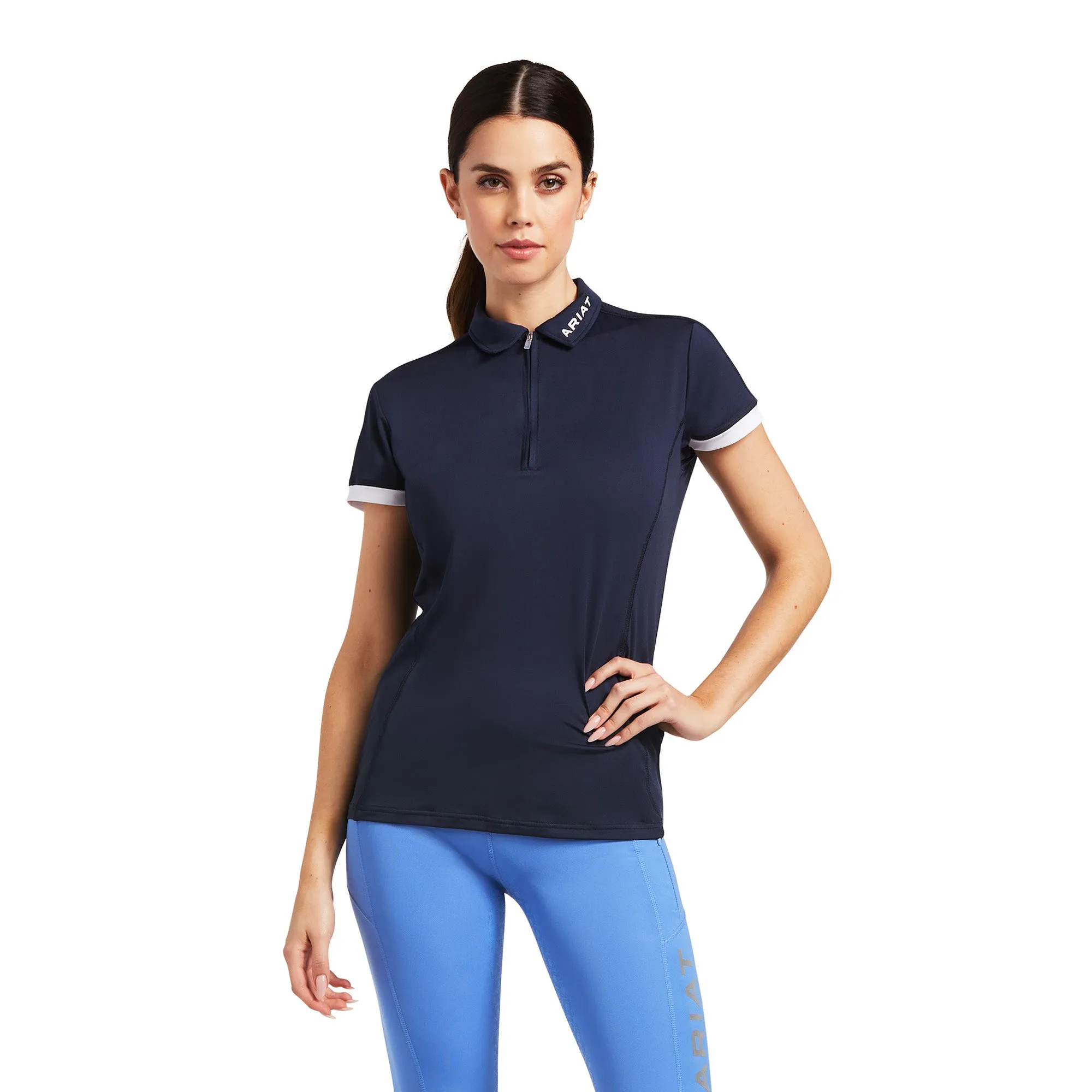 Ariat Ladies Bandera 1/4 Zip Short Sleeve Polo