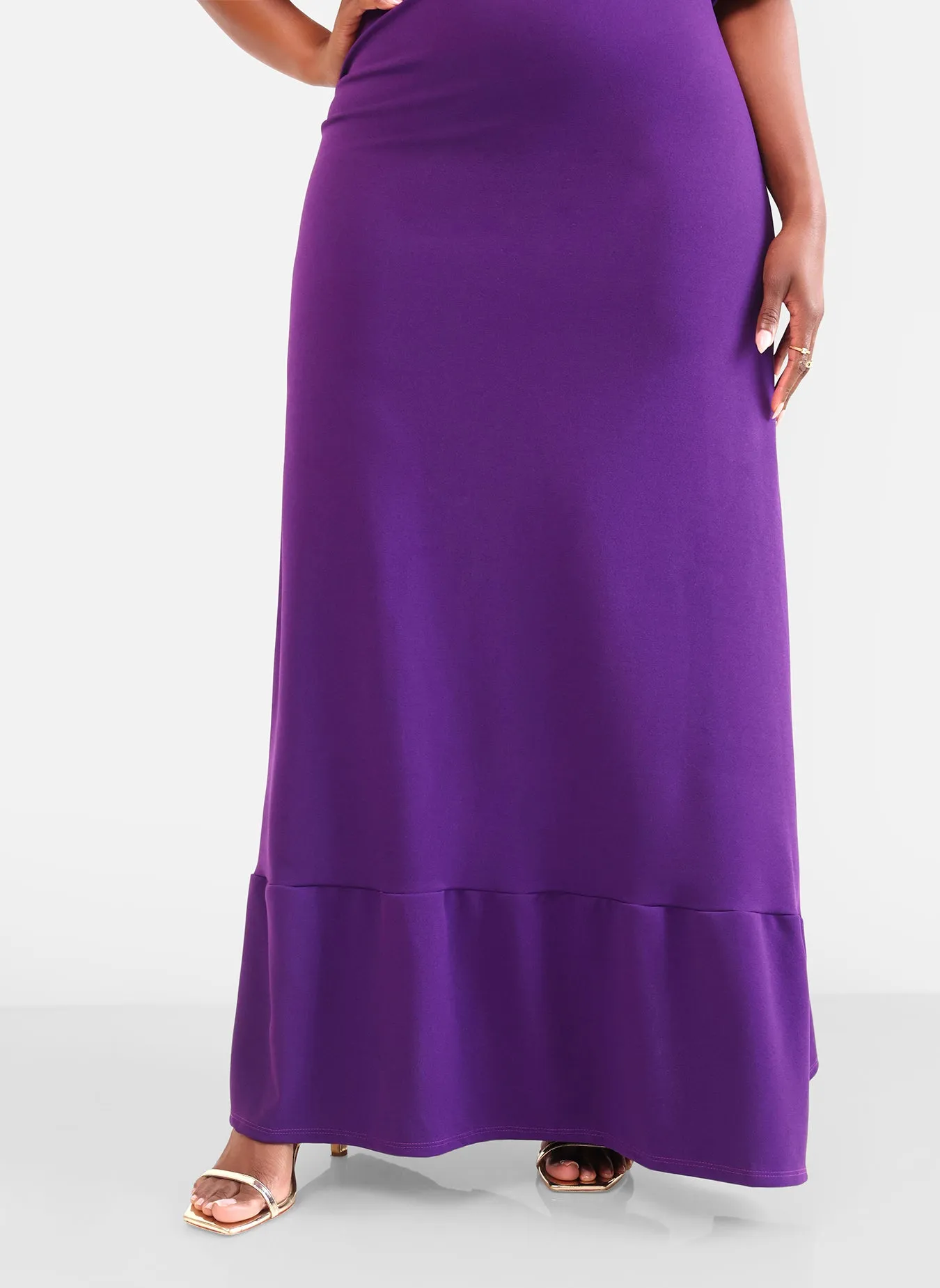 Aster Puff Sleeve A Line Maxi Dress