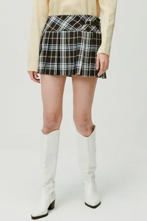 Bella Pleated Skirt in Plaid