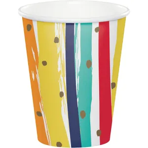 Birthday Stripes Hot/Cold Cup 9Oz (8/Pkg)