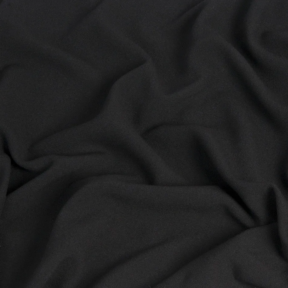 Black Double Weave Stretchy Fabric 1353