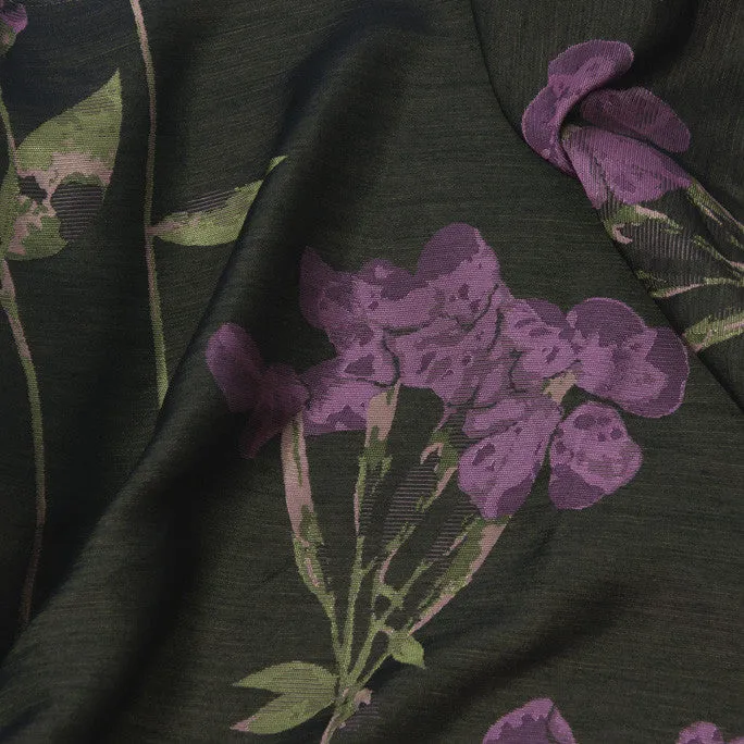 Black Mauve Floral Jacquard 58