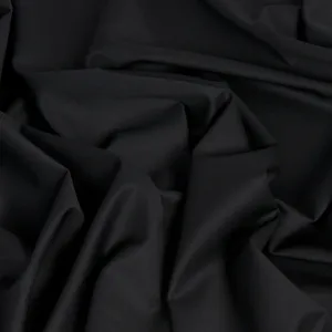 Black Stretchy Poly / Virgin Wool 186