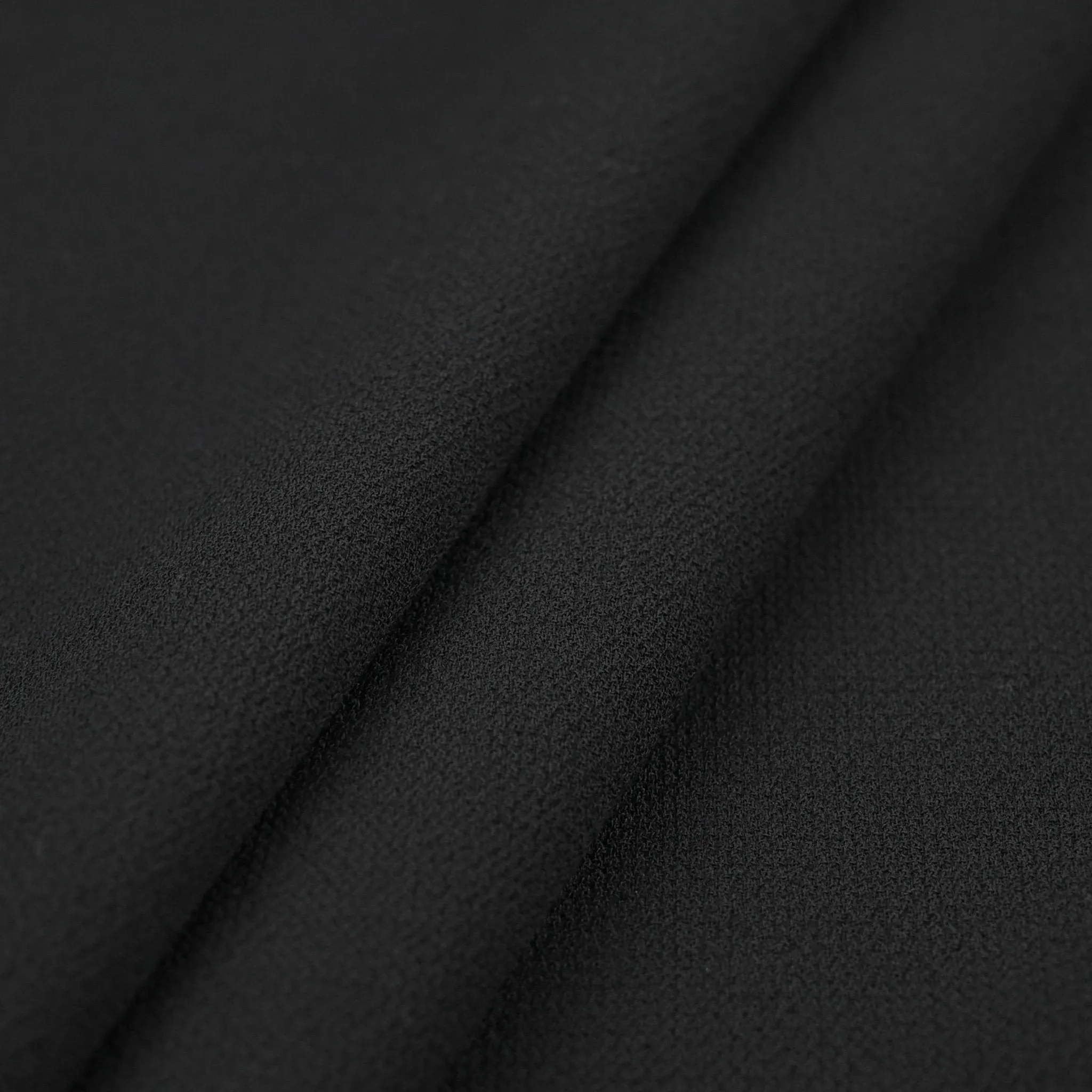 Black Woollen Crepe Fabric 97566