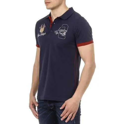 Blue M Ufford & Suffolk Polo Club Mens Polo Short Sleeves US005 NAVY BLUE