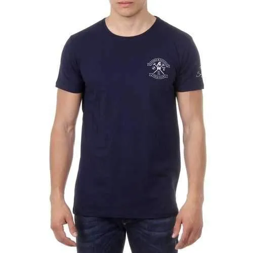 Blue S Ufford & Suffolk Polo Club Mens T-Shirt Short Sleeves Round Neck US028 NAVY BLUE