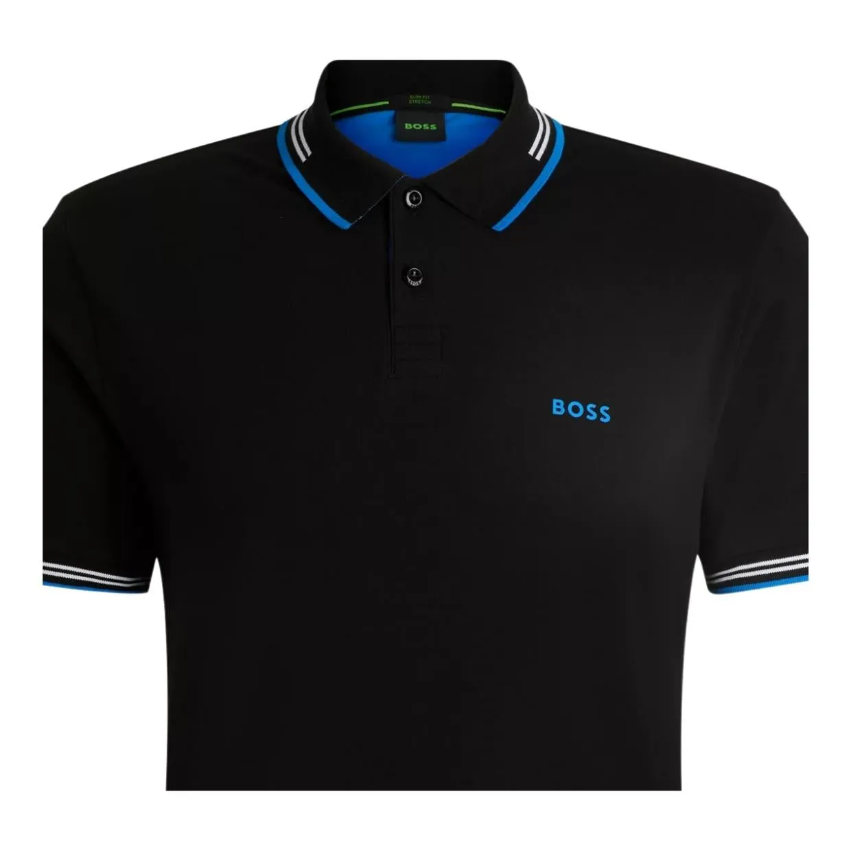 BOSS Paul Slim Fit Stretch Black Polo Shirt