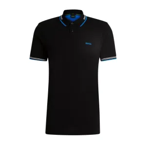 BOSS Paul Slim Fit Stretch Black Polo Shirt