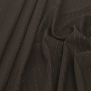 Brown Pinstripe Suiting Fabric 1569