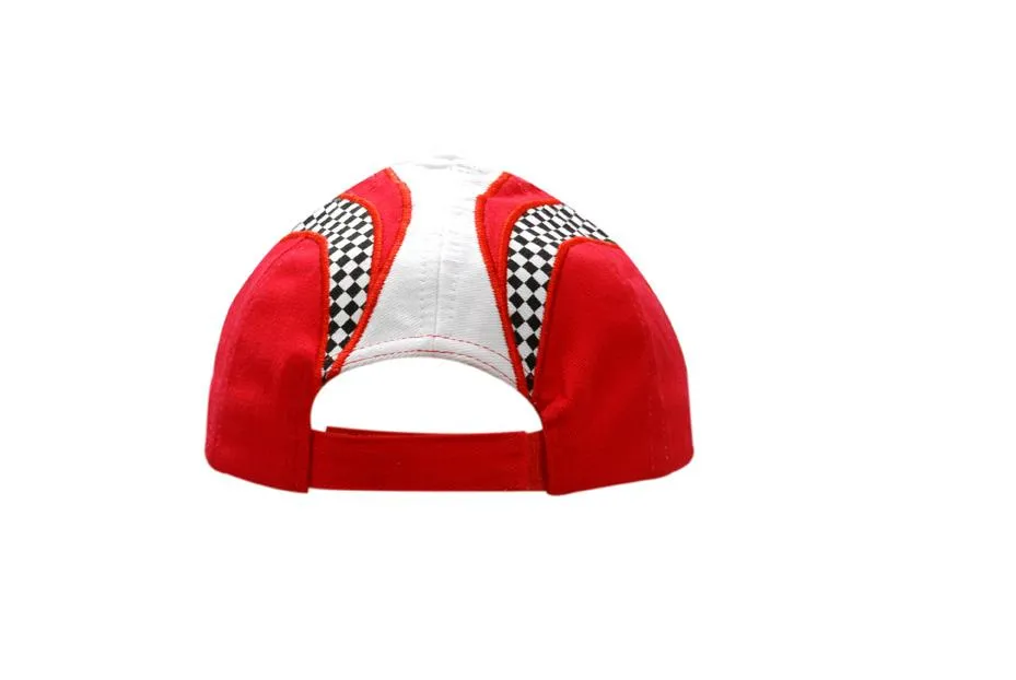 BRUSHED HEAVY COTTON CAP WITH PRINT CHECKS INSERTS AND EMBRIODERY ON CROWN  & PEAK