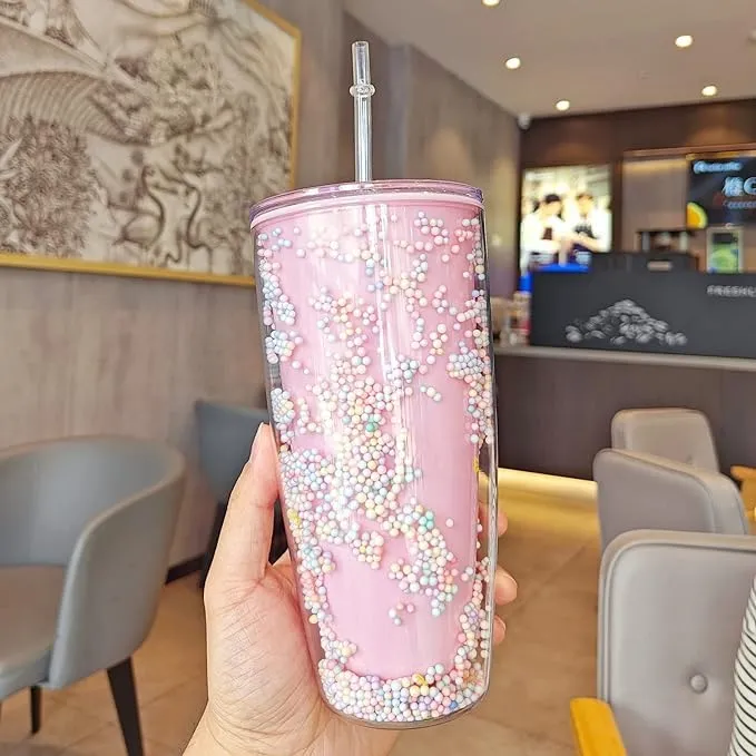 Bubble Design Straw Cup