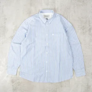 Carhartt WIP Dowlen Striped L/S Shirt - Bleach / White