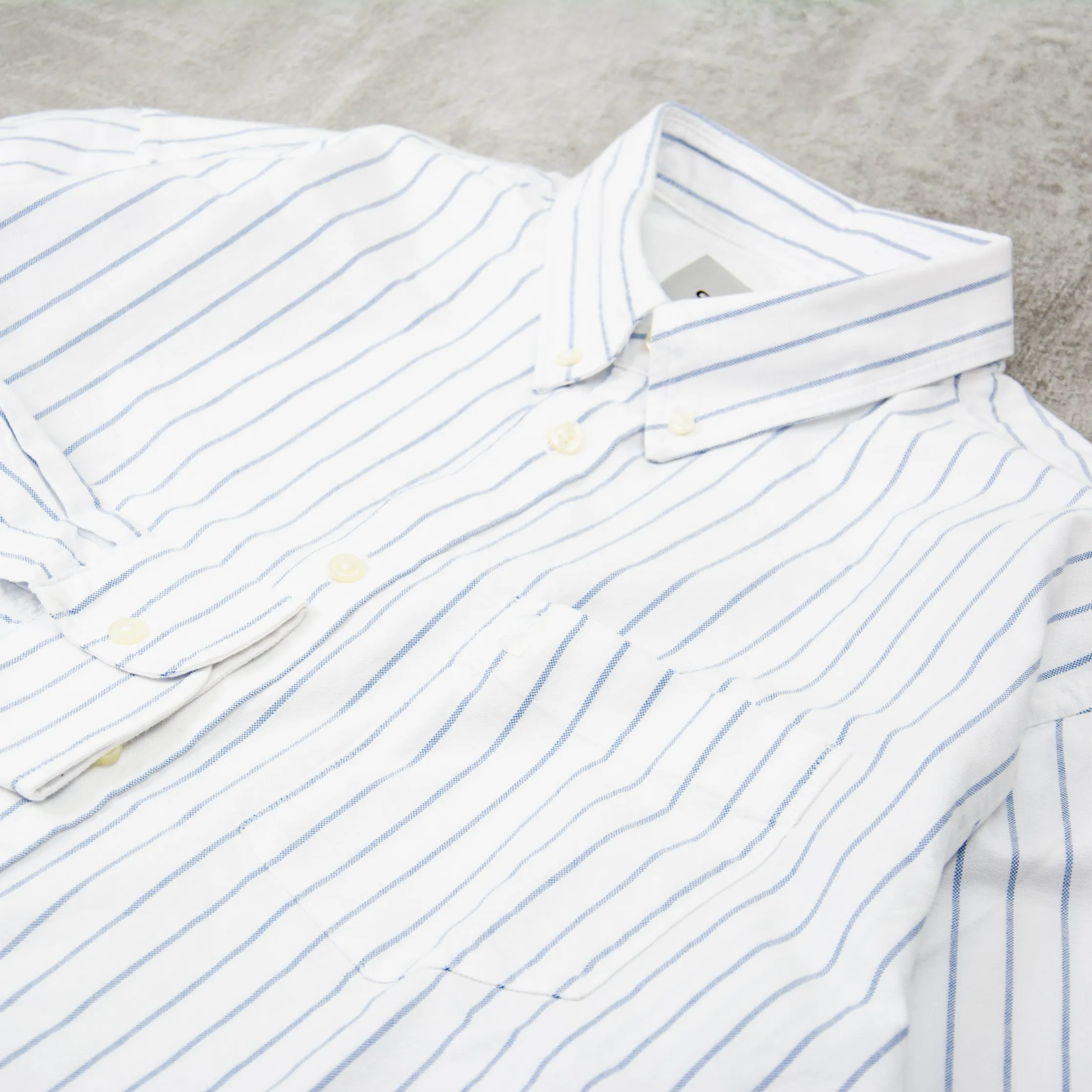 Carhartt WIP Dowlen Striped L/S Shirt - White / White