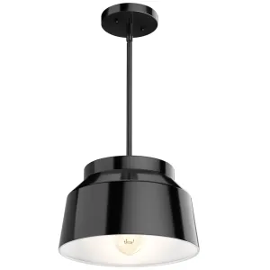 Carlie 1 Light Pendant in Black