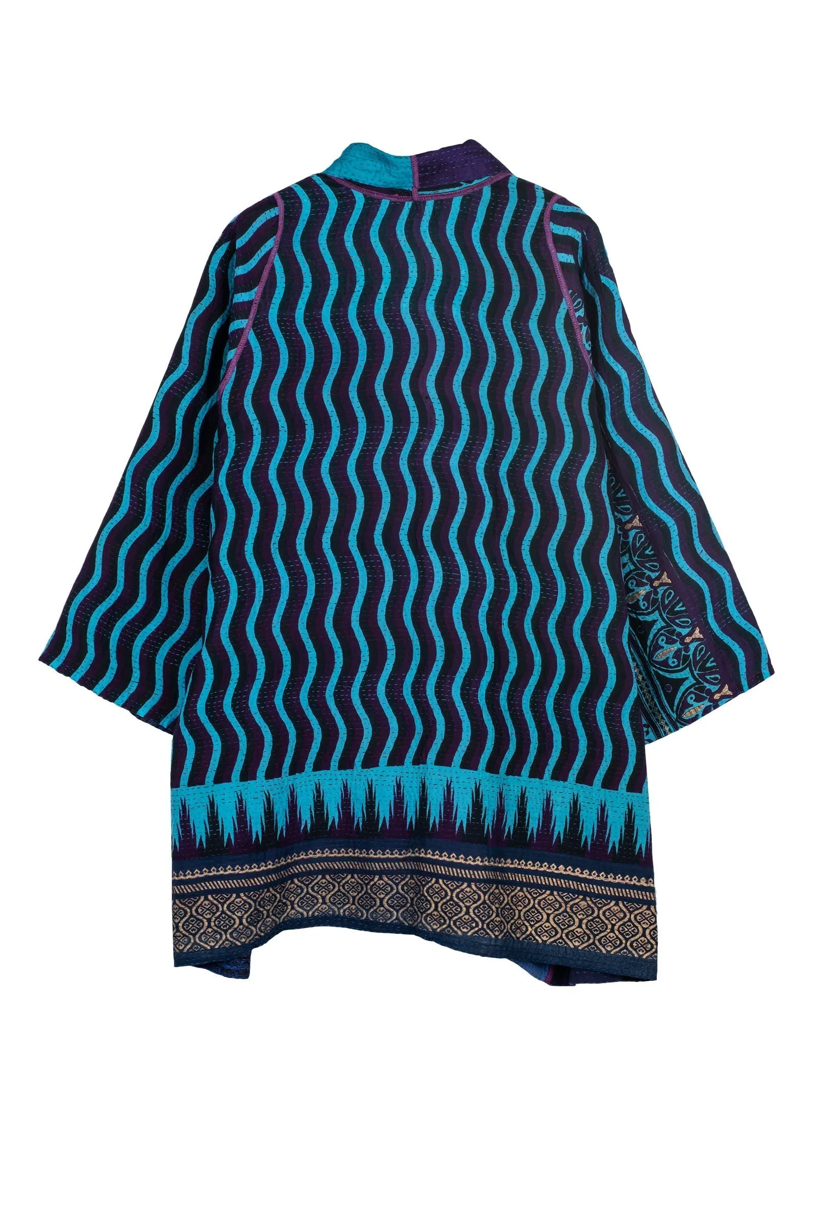 DESERT WAVES KANTHA A-LINE JKT - dw2003-blu -