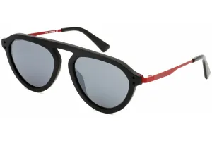 Diesel Matte Black Smoke Mirror Sunglasses