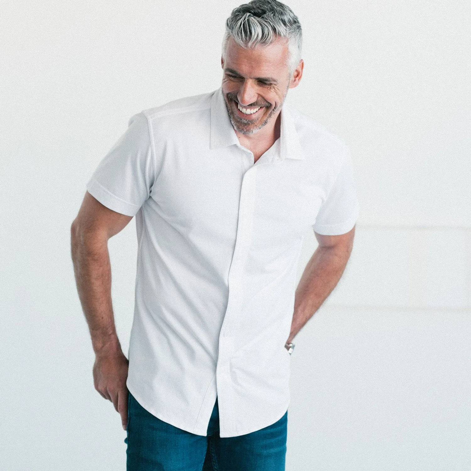 Essential Short Sleeve T-Shirt Shirt - White Cotton Jersey