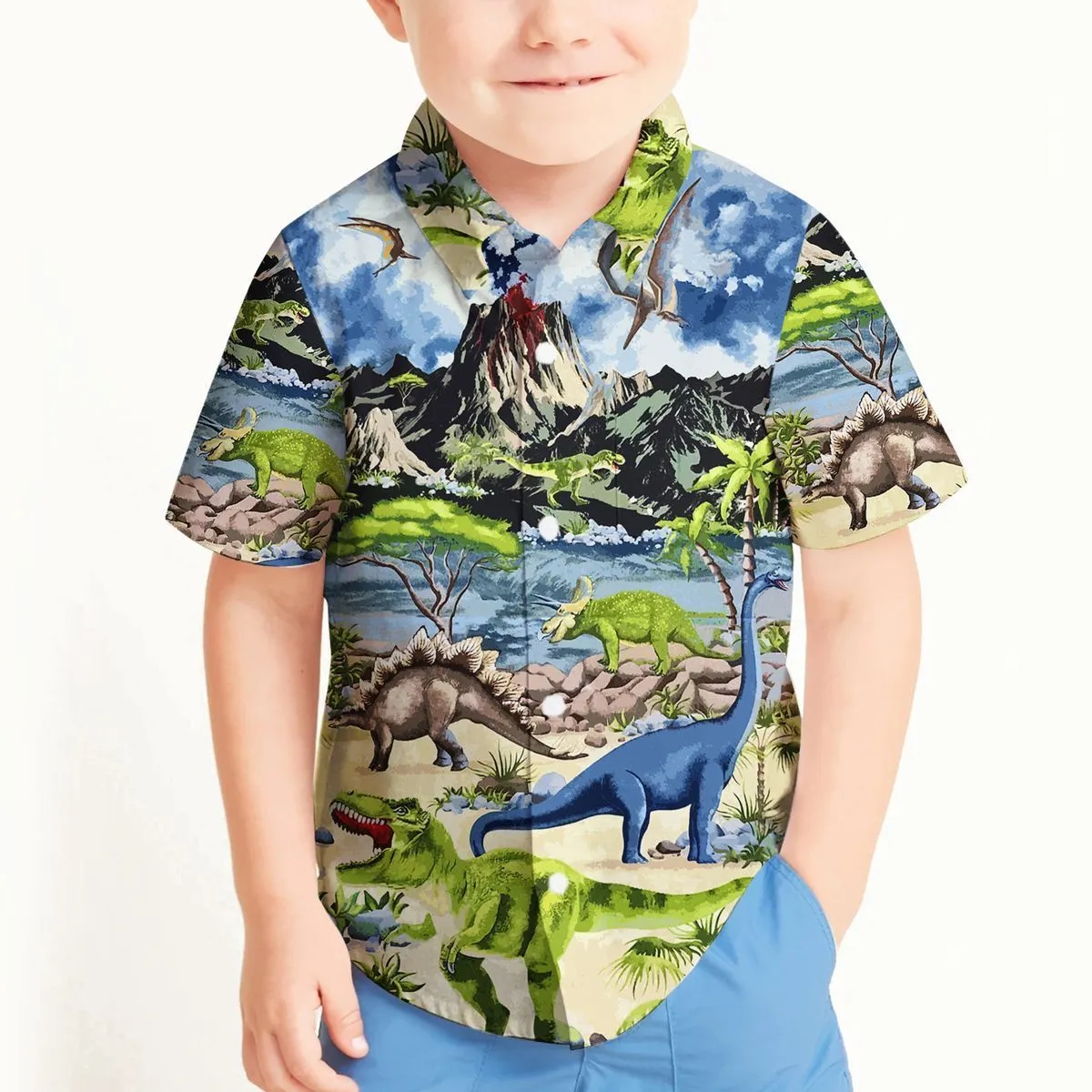 Gearhuman 3D Dinosaur Hawaii Shirt