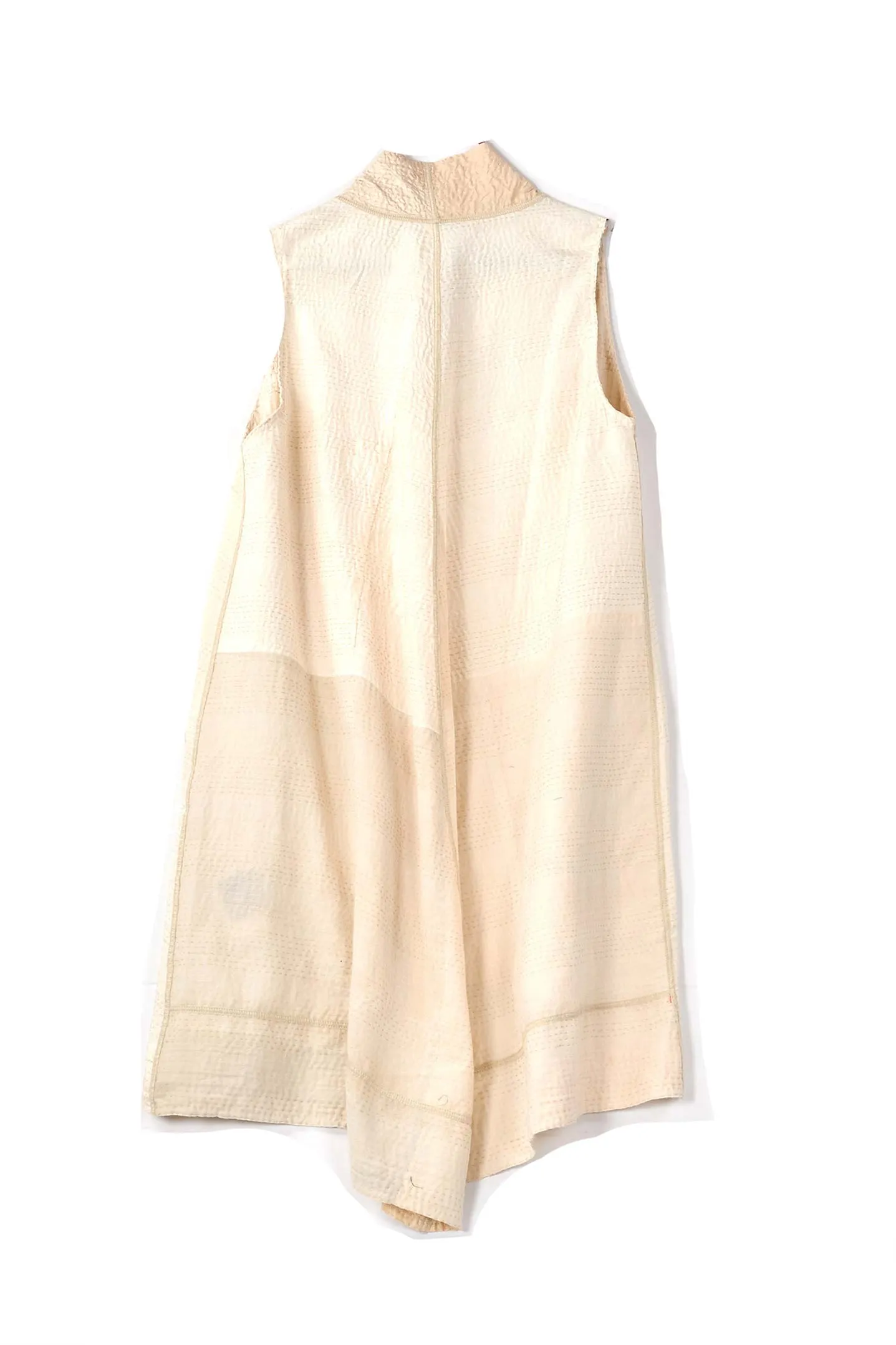 JAIPUR WHITE KANTHA A-LINE SHORT VEST - jw4210-ivy -