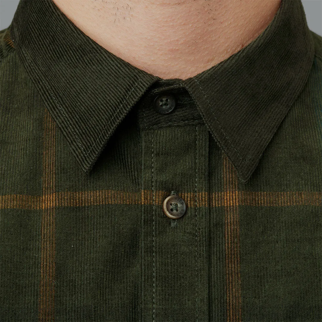 Kaldfjord Corduroy Check Shirt - Willow Green Check by Harkila