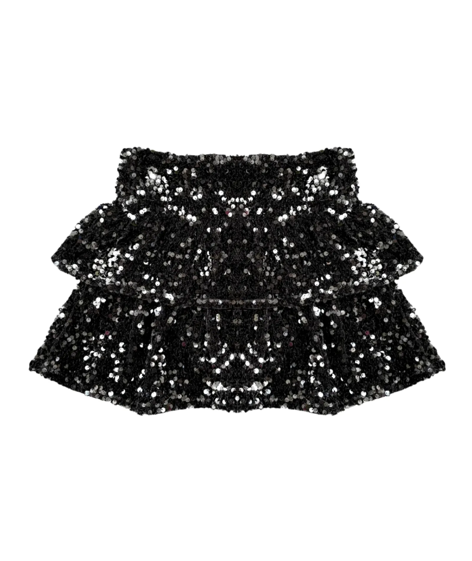 Katie J NYC Girls Black Sequin Misha Skirt