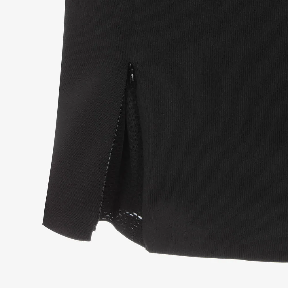 KL Black Zip Detail Logo Dress