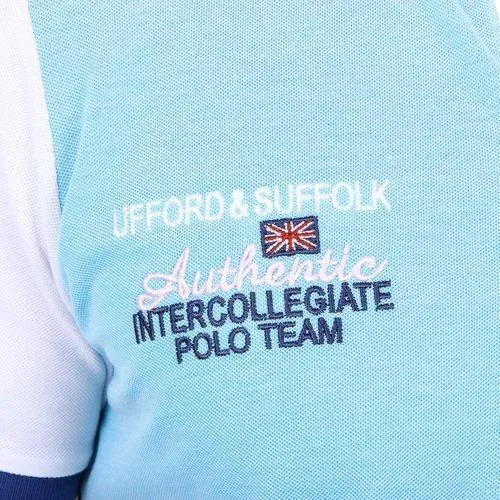 Light Blue S Ufford & Suffolk Polo Club Mens Polo Short Sleeves US009 TURQUOISE