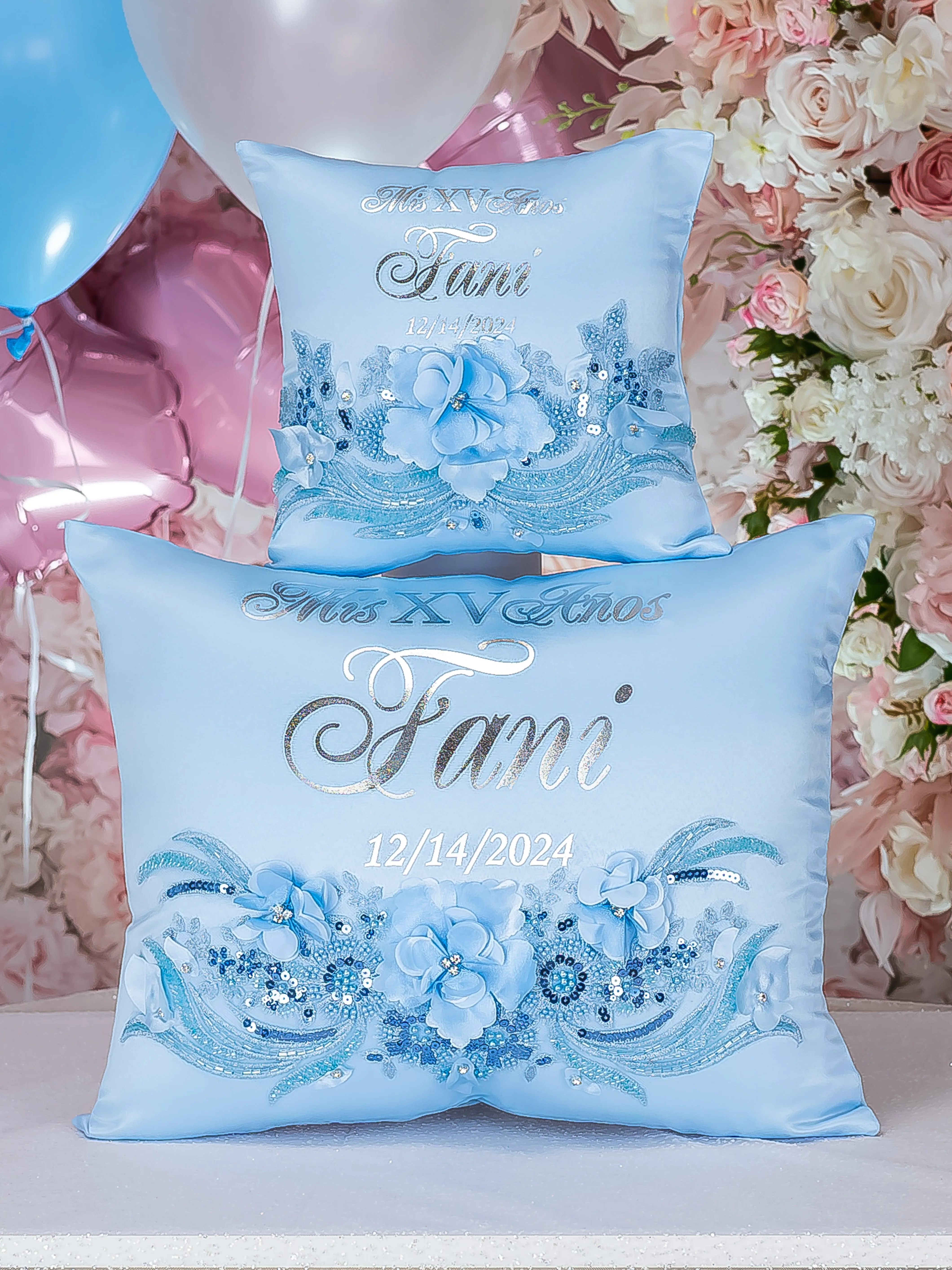 Light blue with butterflies Kitty for quinceanera