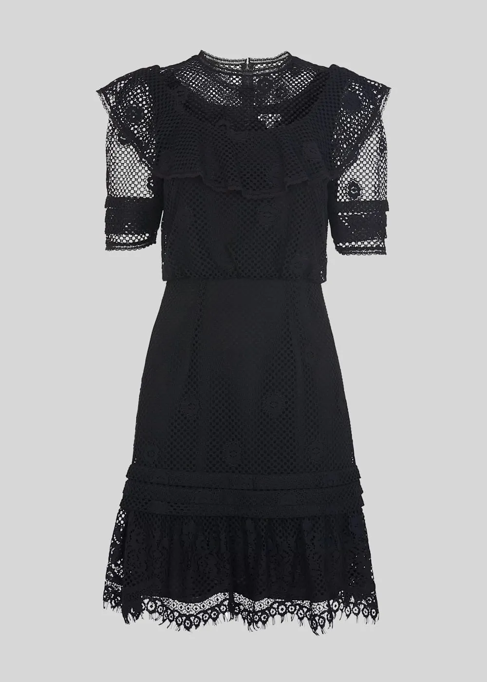 Mariah Lace Ruffle Dress