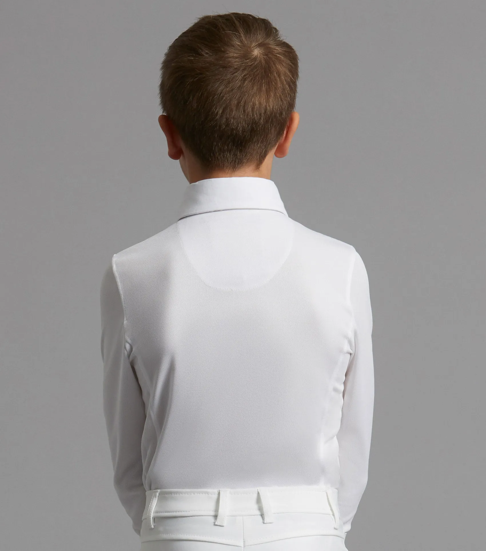 Mini Giulio Boy's Long Sleeve Show Shirt White