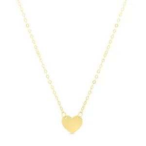 Mini Heart Necklace in 14k Yellow Gold