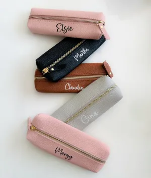 Personalized Leather Pencil Pouch