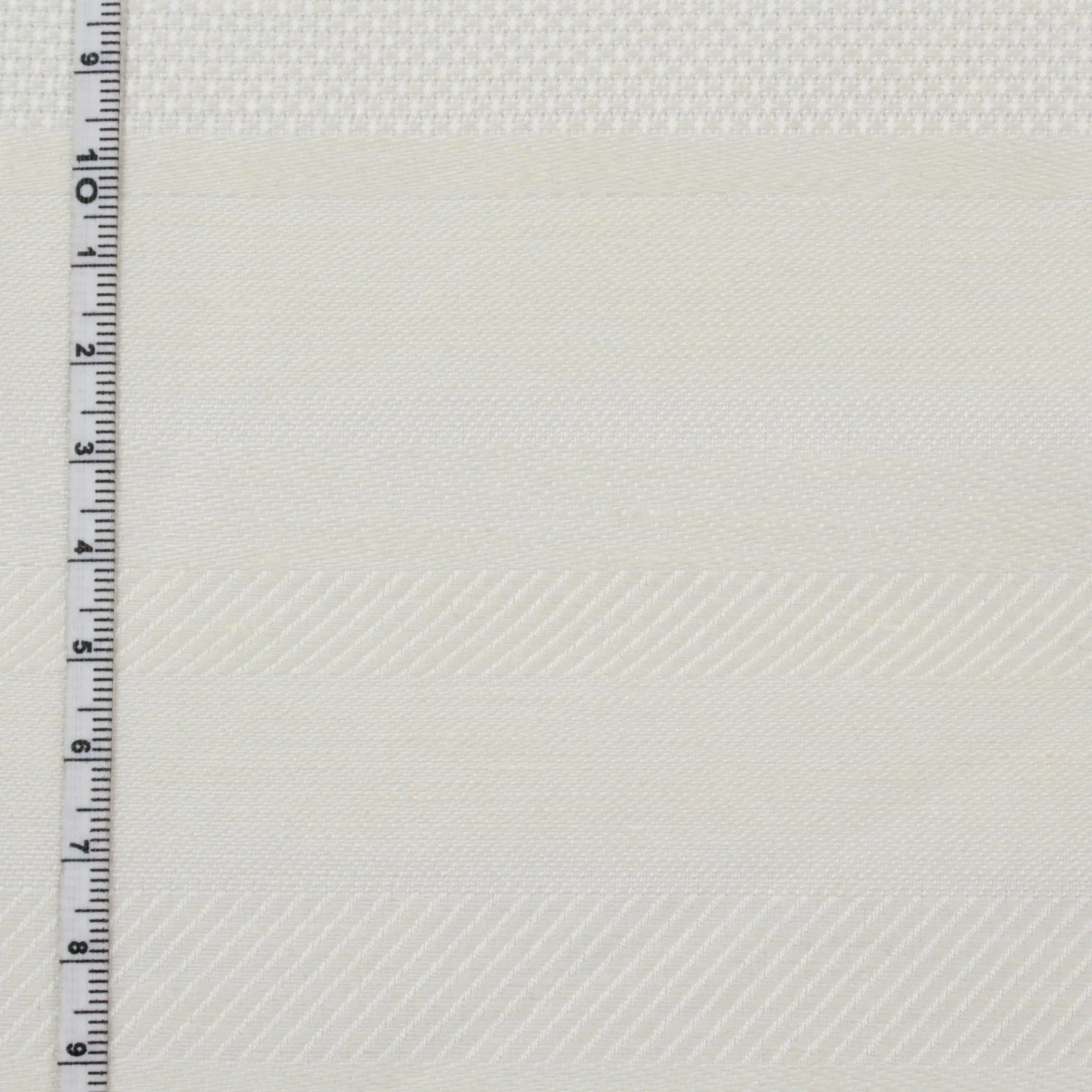 Shiny Linen Blend Jacquard - Stripes - Off White