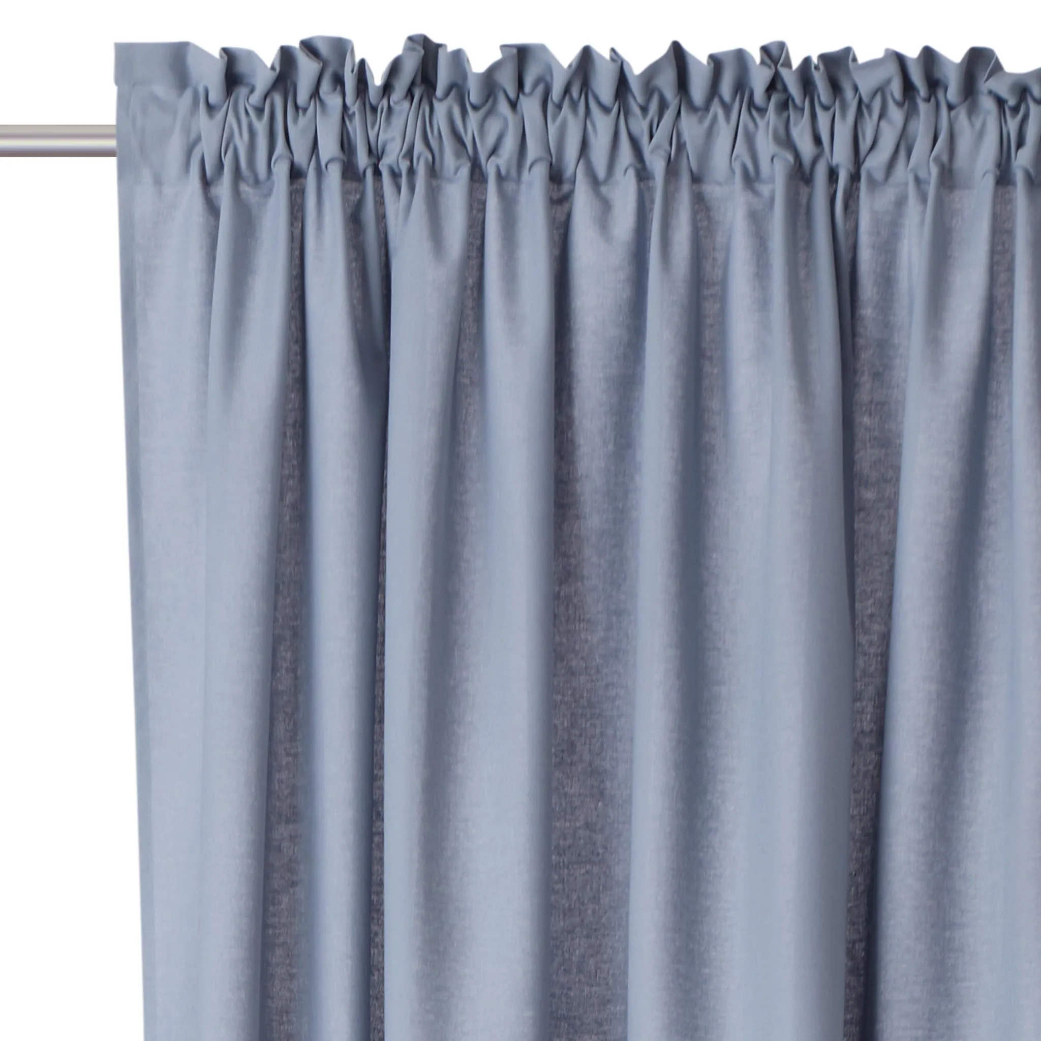 Solana Cotton Curtain (Set of 2) [Light grey blue]