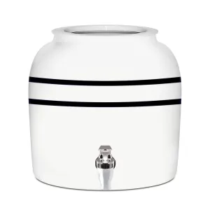 Striped Porcelain Water Crock