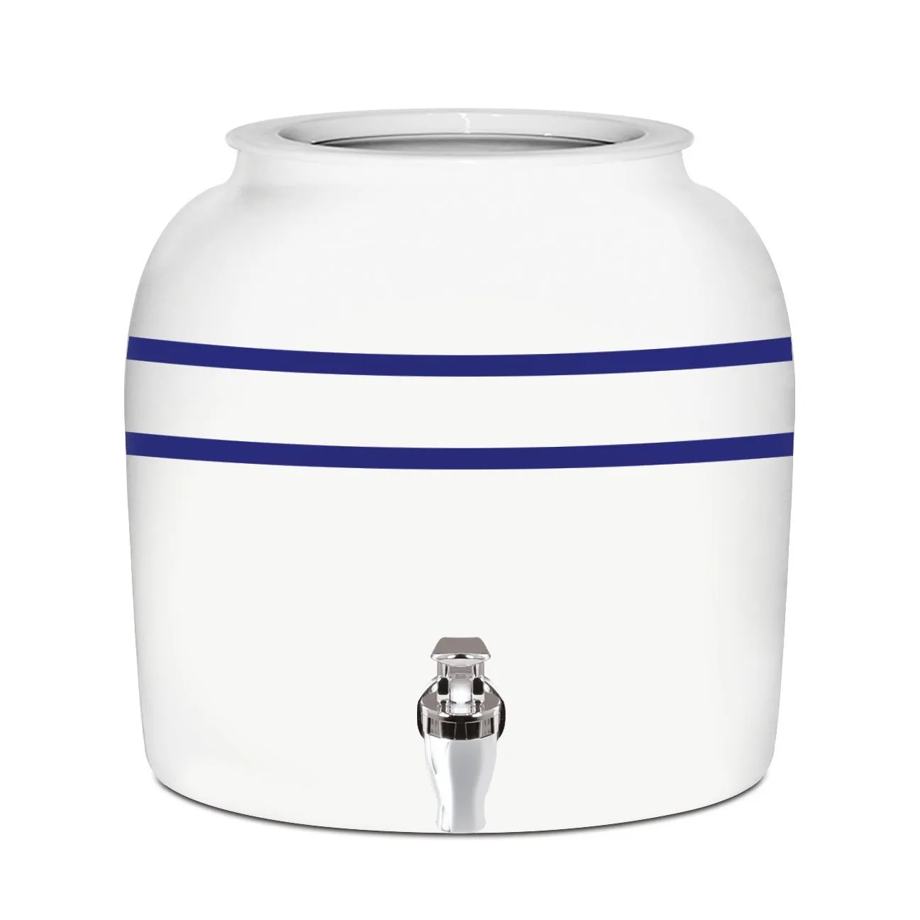 Striped Porcelain Water Crock