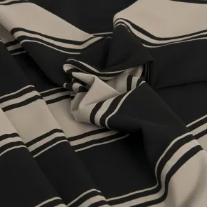 Stripped Black and Beige Fabric 2376