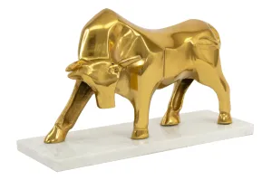 Tabletop Bull Sculpture.