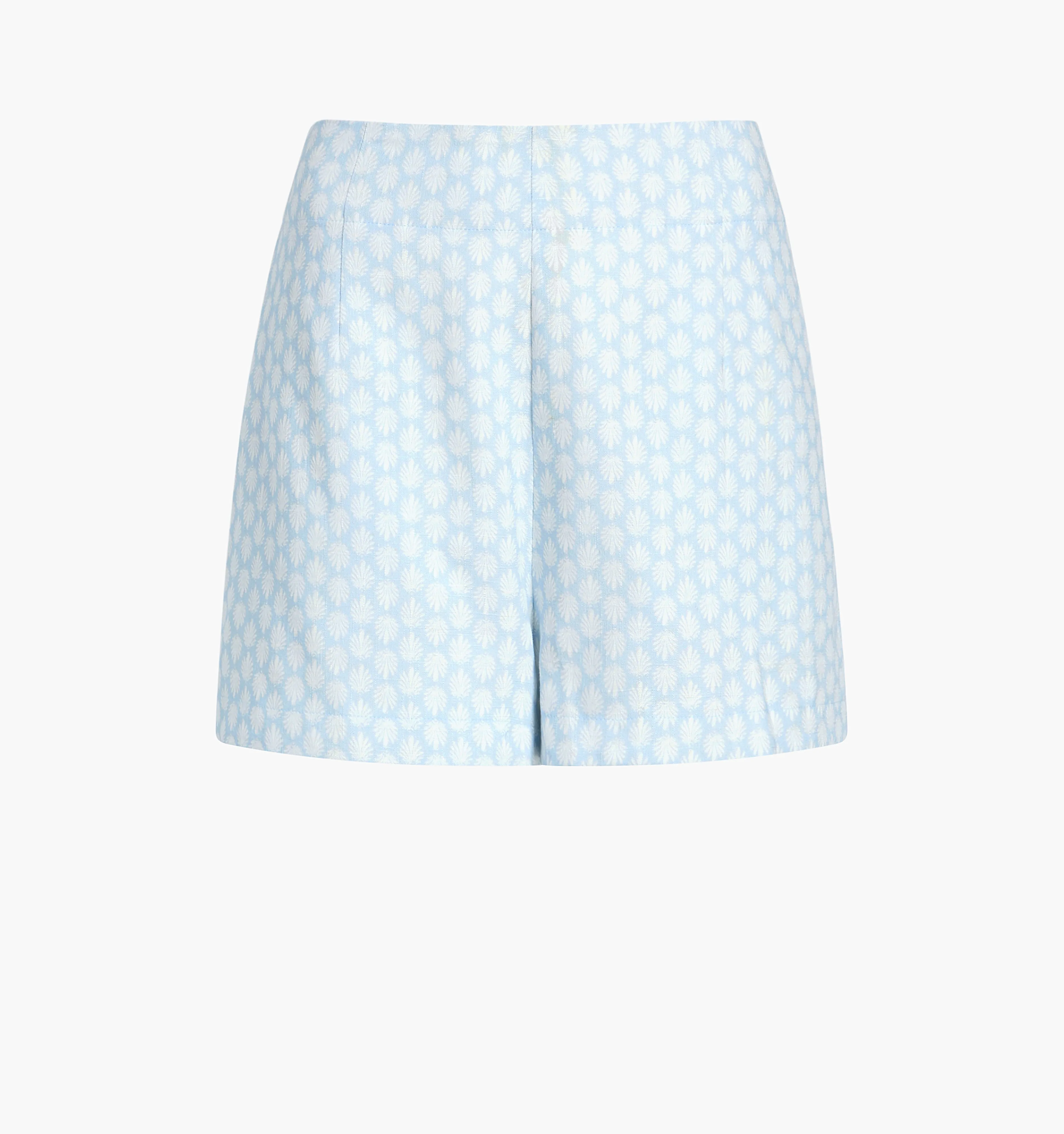 The Lisette Short - Powder Blue Baroque Shell Linen