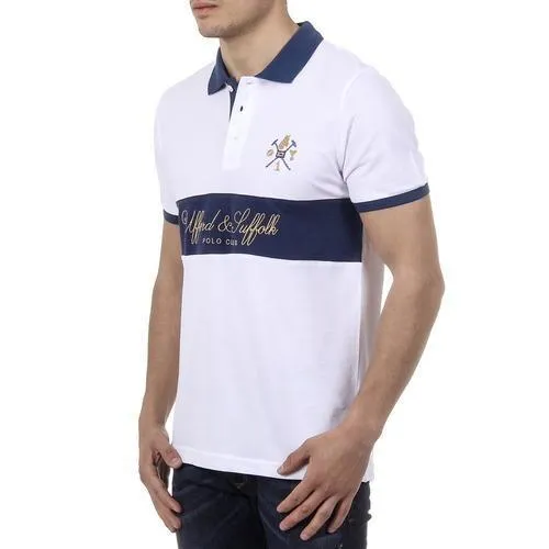 White M Ufford & Suffolk Polo Club Mens Polo Short Sleeves US002 WHITE