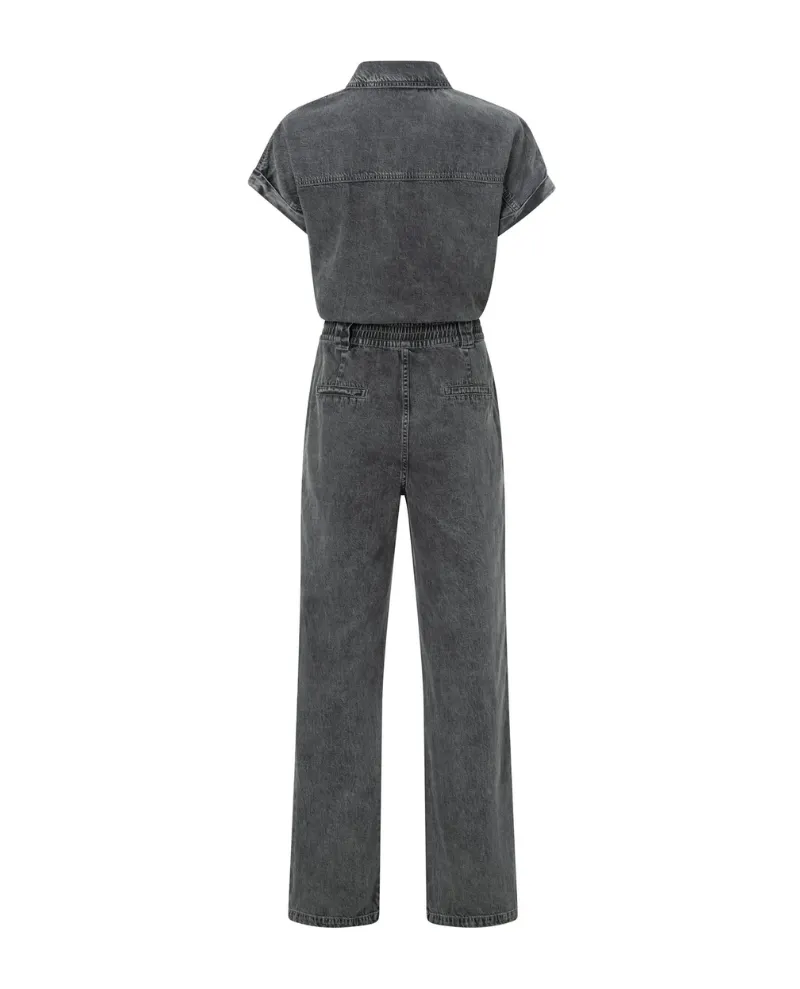 Yaya Medium Grey Denim Jumpsuit